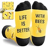 Zmart Bee Guinea Pig Gifts - Funny Crazy Guinea Pig Hamster Bumble Bee Socks for Women Men