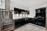 vgoltd Marble Effect Self Adhesive Vinyl - 30x100cm Black Peel Stick view 2