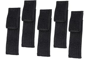 GANAZONO 5Pcs Wear Resistant Flashlight Holder Pouch Durable Mini Torch Storage Bags for Outdoor Camping and