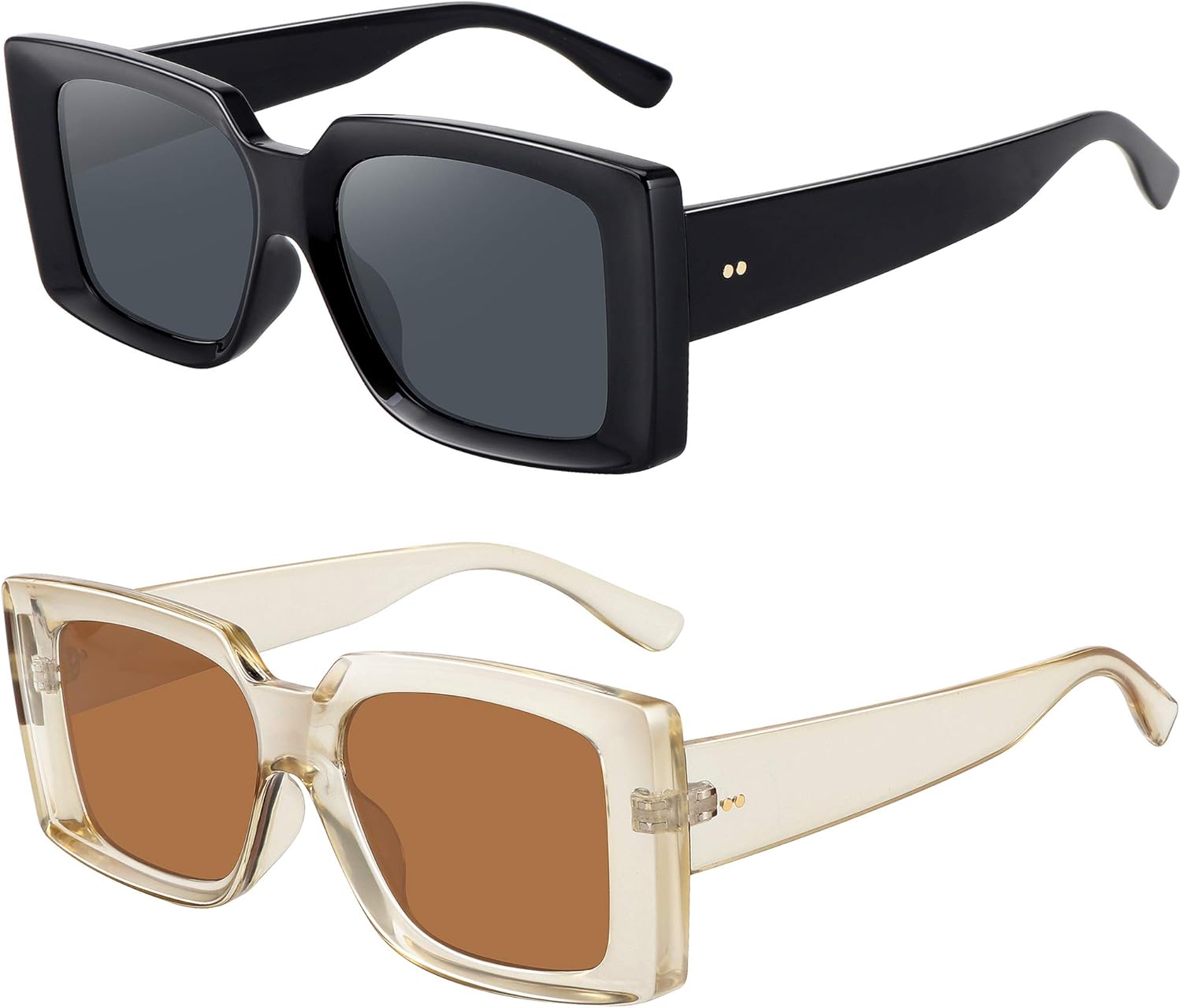 STORYCOAST Rectangle Sunglasses for Women Men Retro Fashion