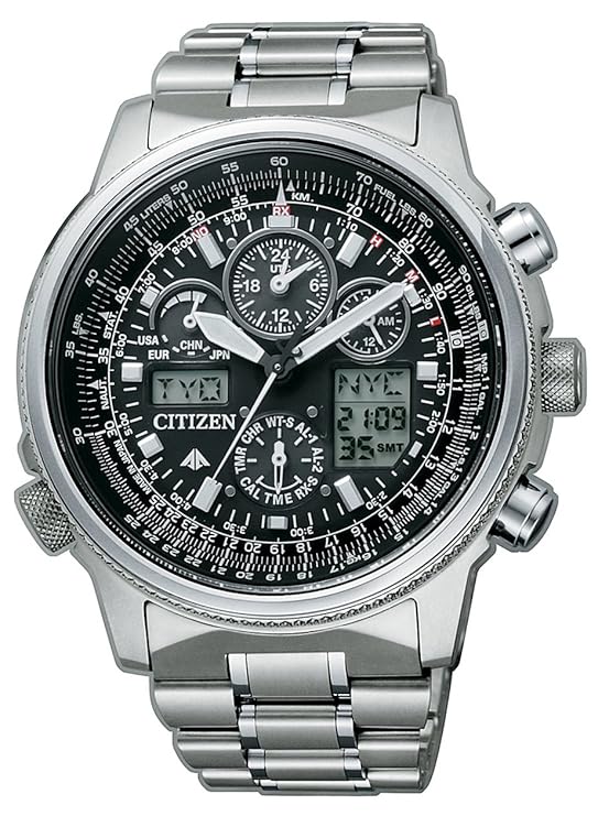 Citizen Super Pilot - JY8020-52E - Herren-Armbanduhr aus Titan mit Funkfernsteuerung
