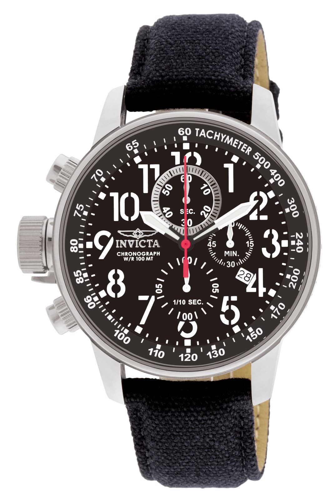 Invicta I-Force 1512 Men's Watch - Waterproof - Analogue - Quartz Movement - stainless steel with black dial - 46mm