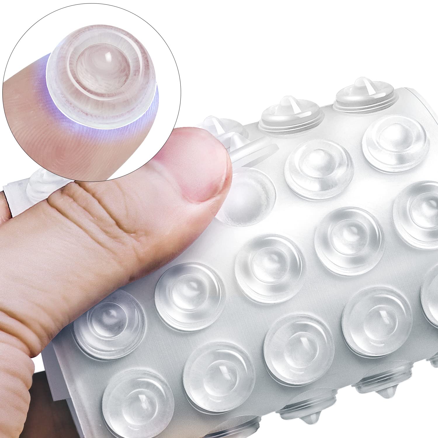 FATLODA 200PCS Cabinet Bumpers Clear Rubber Bumpers Self Adhesive, Soft Cabinet Door Bumper Pads, Sound Dampening Cupboard Door Bumpers for Kitchen Drawers, Picture Frames, Furniture