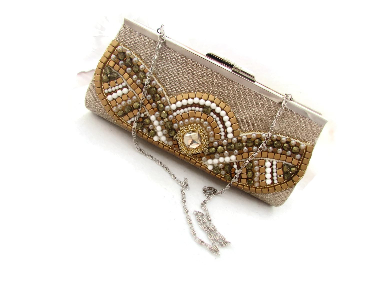 champagne gold clutch