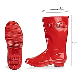 NORTY Waterproof Rain Boots for Women Size 9, Mid