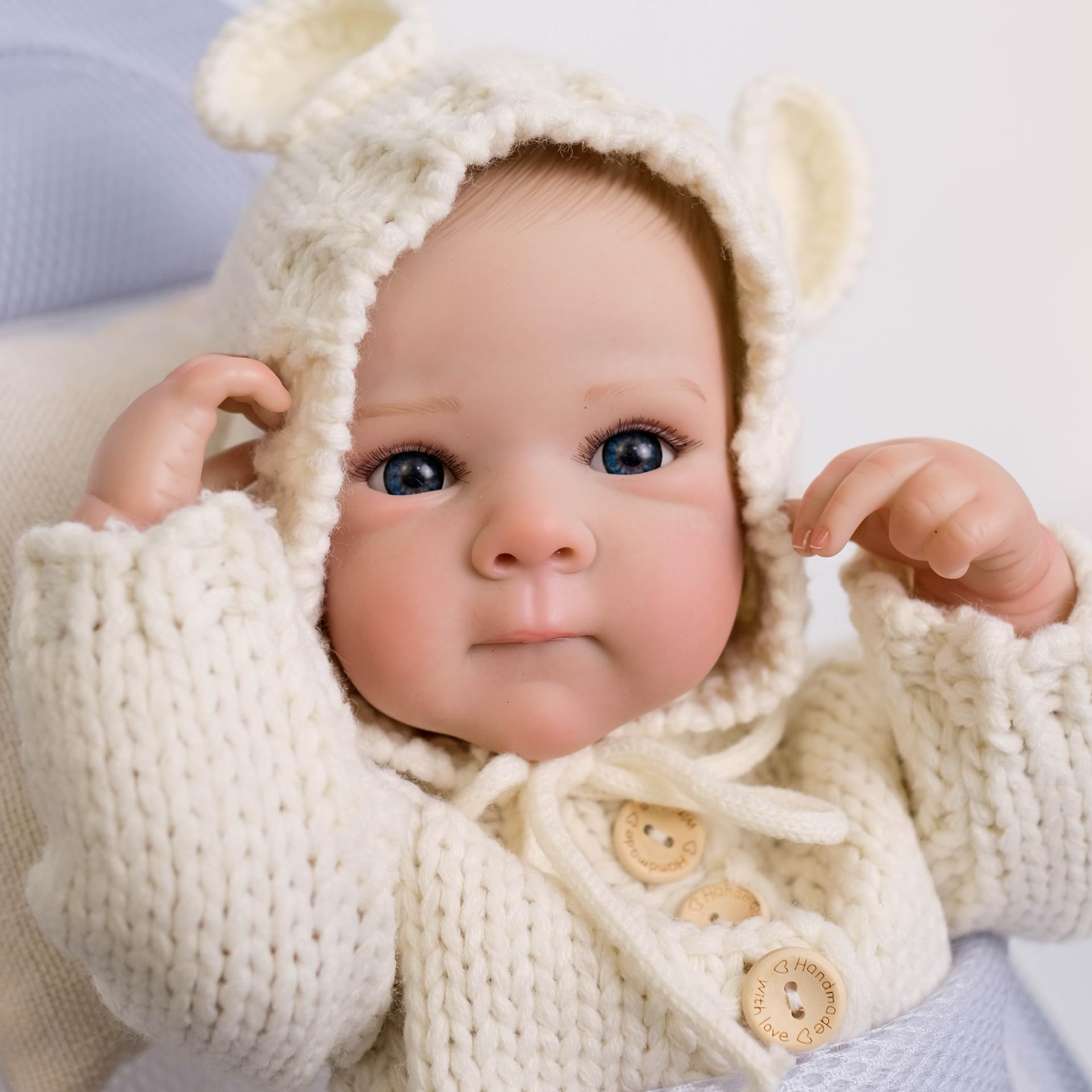 ZIYIUI Reborn Dolls Girl 19 Inches Reborn Baby Doll Handmade Washable Reborn Babies Soft Vinyl Body She Looks and Feels Just like a Real-life Lifelike Baby
