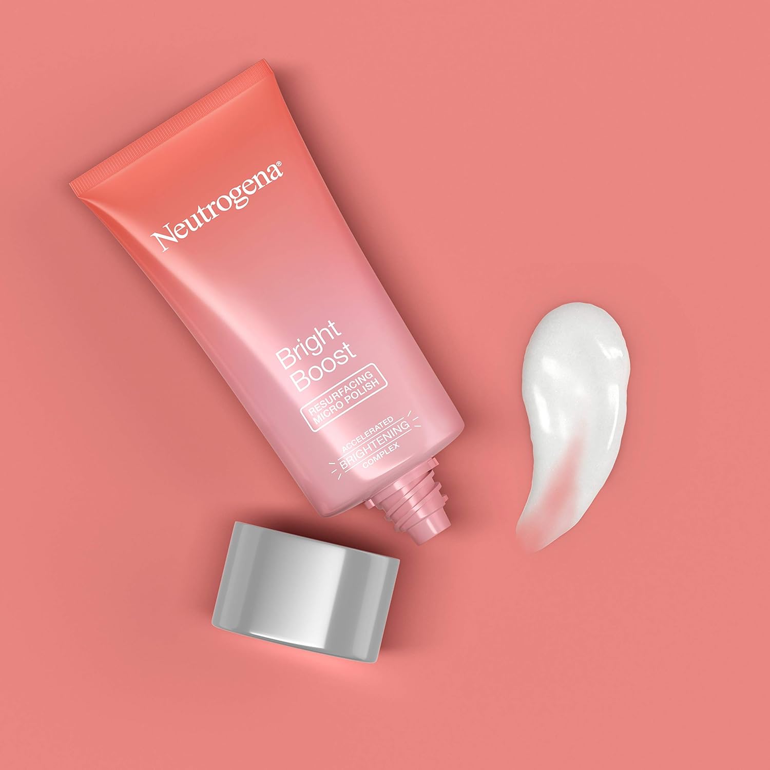 Neutrogena Bright Boost Resurfacing Micro Polish Facial Exfoliator with Glycolic and Mandelic AHAs, Gentle Skin Resurfacing Face Cleanser for Bright & Smooth Skin: Beauty