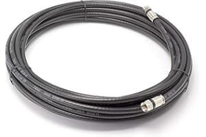 THE CIMPLE CO 50' Feet, Black RG6 Coaxial Cable (Coax Cable) with Weather Proof Connectors, F81 / RF, Digital Coax - AV, Cable TV, Antenna, and Satellite, CL2 Rated, 50 Foot