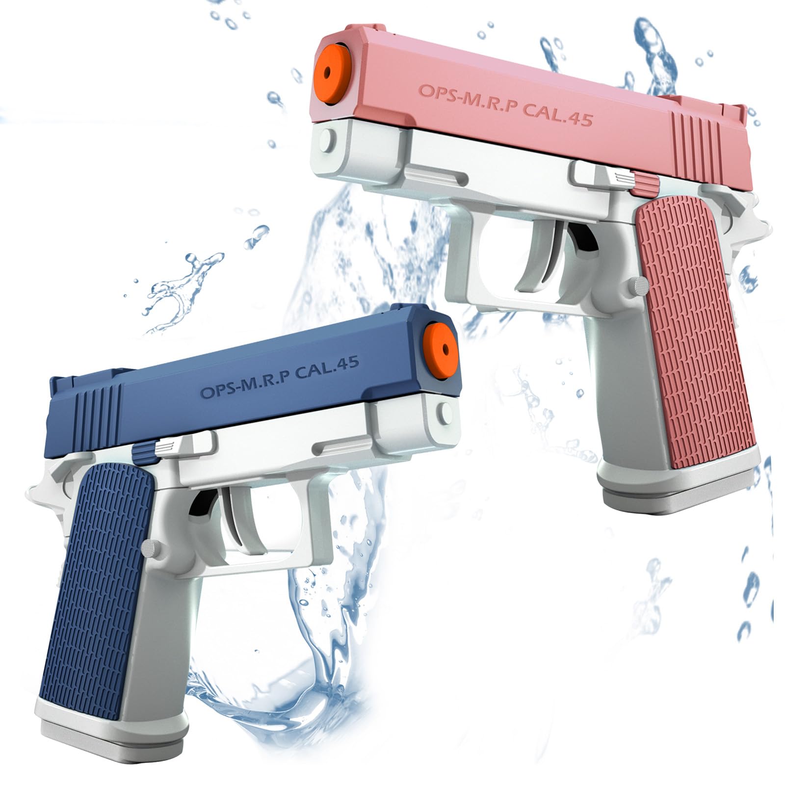 Photo 1 of 2 Pack Water Gun Squirt Guns for Kids - Mini Water Blaster Soaker 100cc Capacity Water Pistol Toys, Ideal Summer Gifts for Swimming Pool Beach Outdoor Water Toys for Boys Girls (Pink Blue)