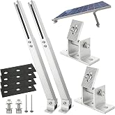 14-27 IN Adjustable Solar Panel Mount Aluminum Alloy Solar Panel Mounting | Solar Panel Mounting Brackets Support up to 100-450 Watt Solar Panel for Ground Roof RV Boat Off-Grid (Mount Only) Silver