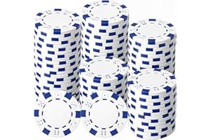 LaRandom 100 Pcs 11.5 Gram Poker Chips ABS Monte Carlo, 40 mm Bingo Chips Tokens Markers Blank Counting Bulk for Blackjack, and Card Night Poker Games