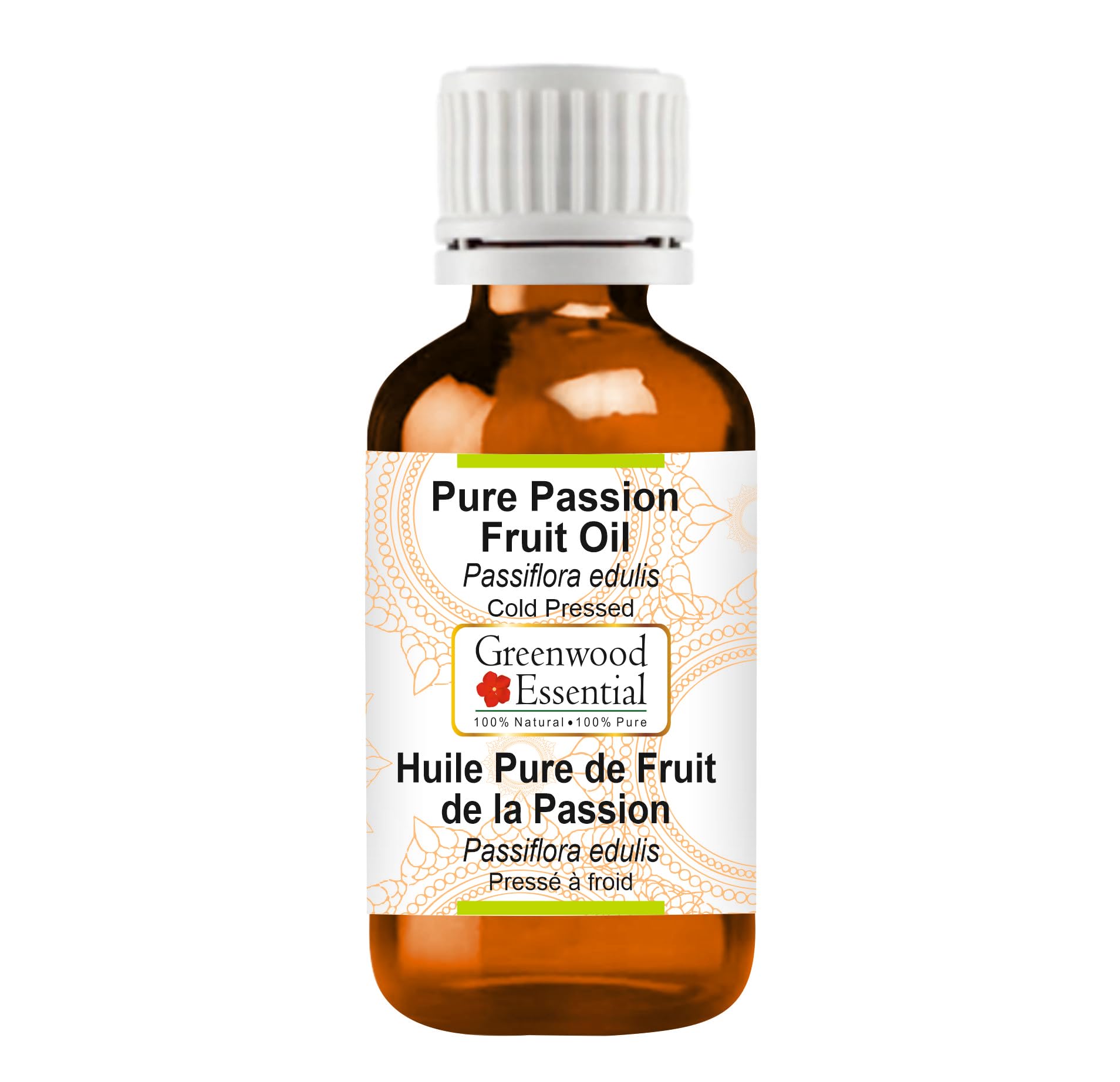 Greenwood Essential Pure Passion Fruit Oil (Passiflora edulis) Cold Pressed Natural Therapeutic Grade 10ml (0.33 oz)
