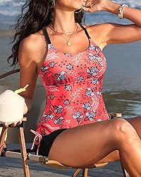 Yonique Two Piece Tankini Swimsuits for Women with