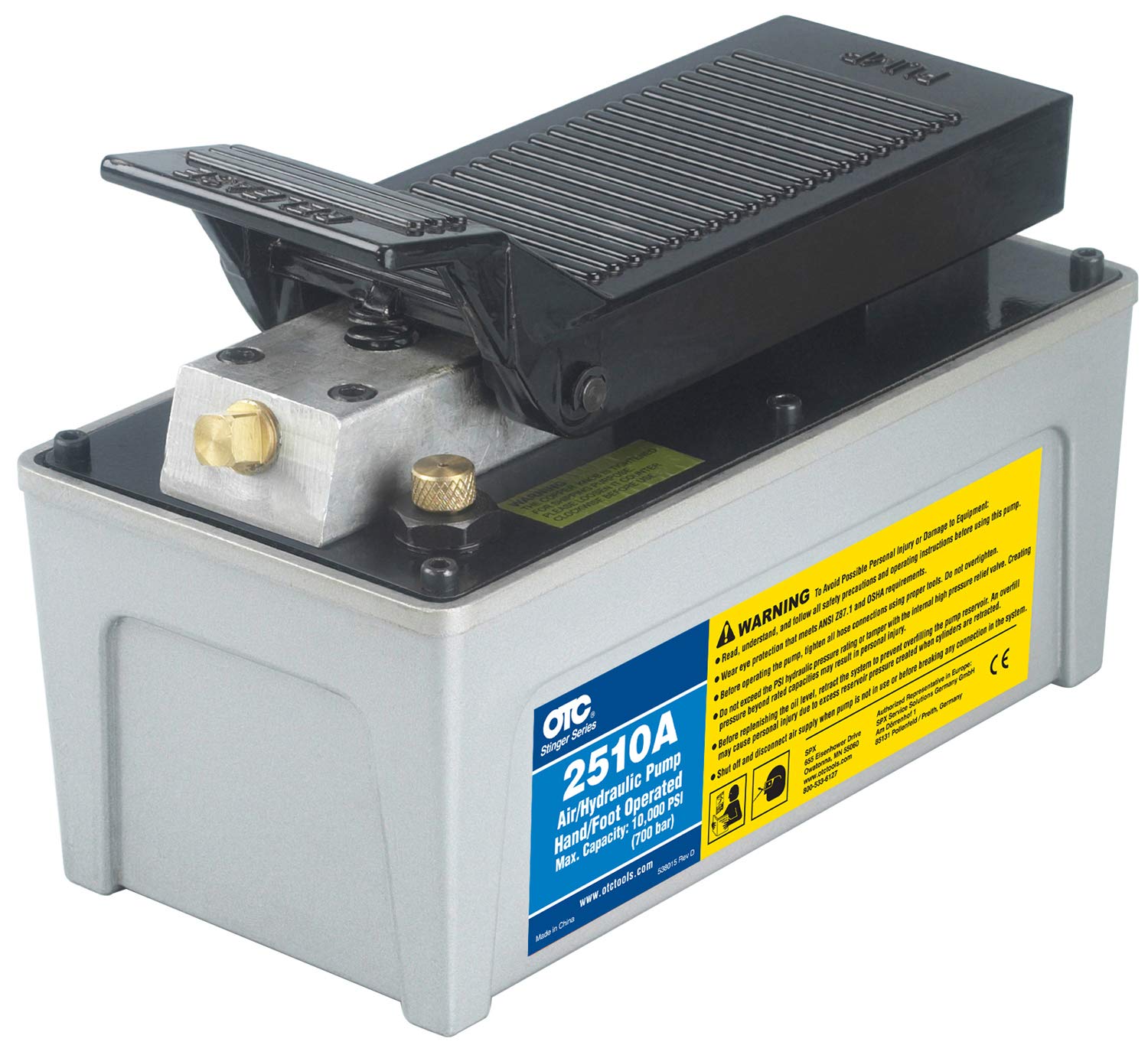 OTC 2510A Stinger 10,000 PSI Foot Operated Air/Hydraulic Pump for Rams