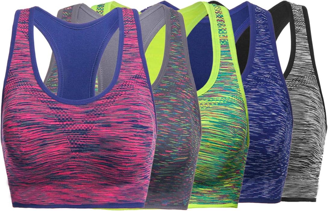 TOBWIZU Sports Bras for Women,Removable Padded Bras Seamless for Yoga Gym Fitness Activewear Workout Bra