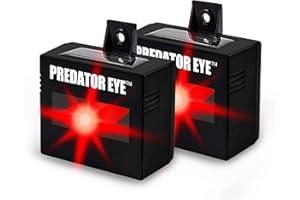 ASPECTEK Solar Predator Eye Animal Deterrent – Rechargeable Waterproof Nighttime Repellent Light for Coyote, Deer, Raccoon, Cat, Skunk – 2-Pack for Outdoor Use