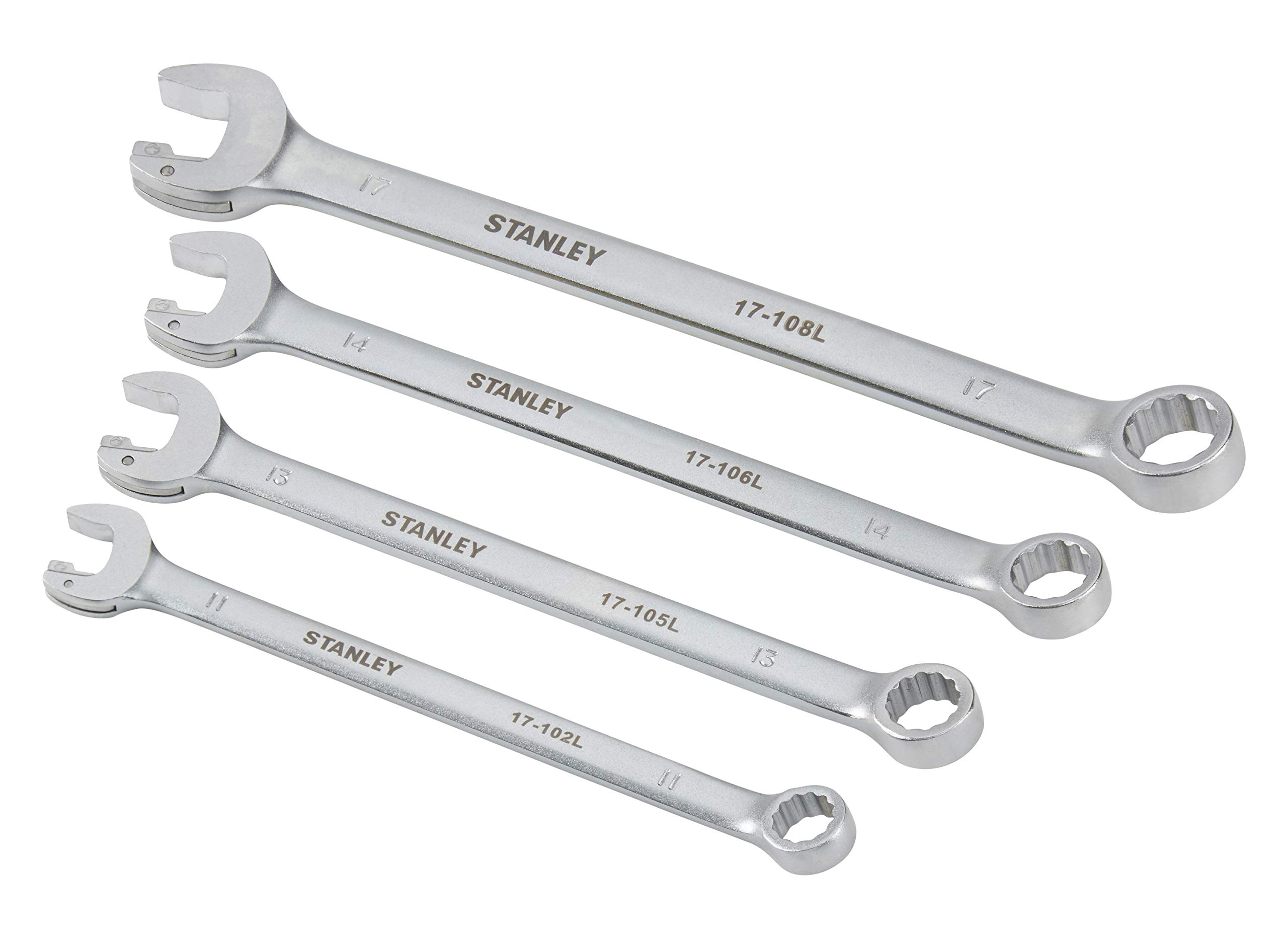 Stanley 4-95-597 Combination Spanner, Silver, Set of 4 Piece