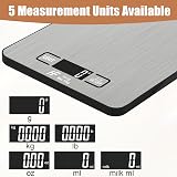 HomeFashion Digital Kitchen Scales 10 kg 1 g Backlit Stainless Steel 23x17 cm view 4