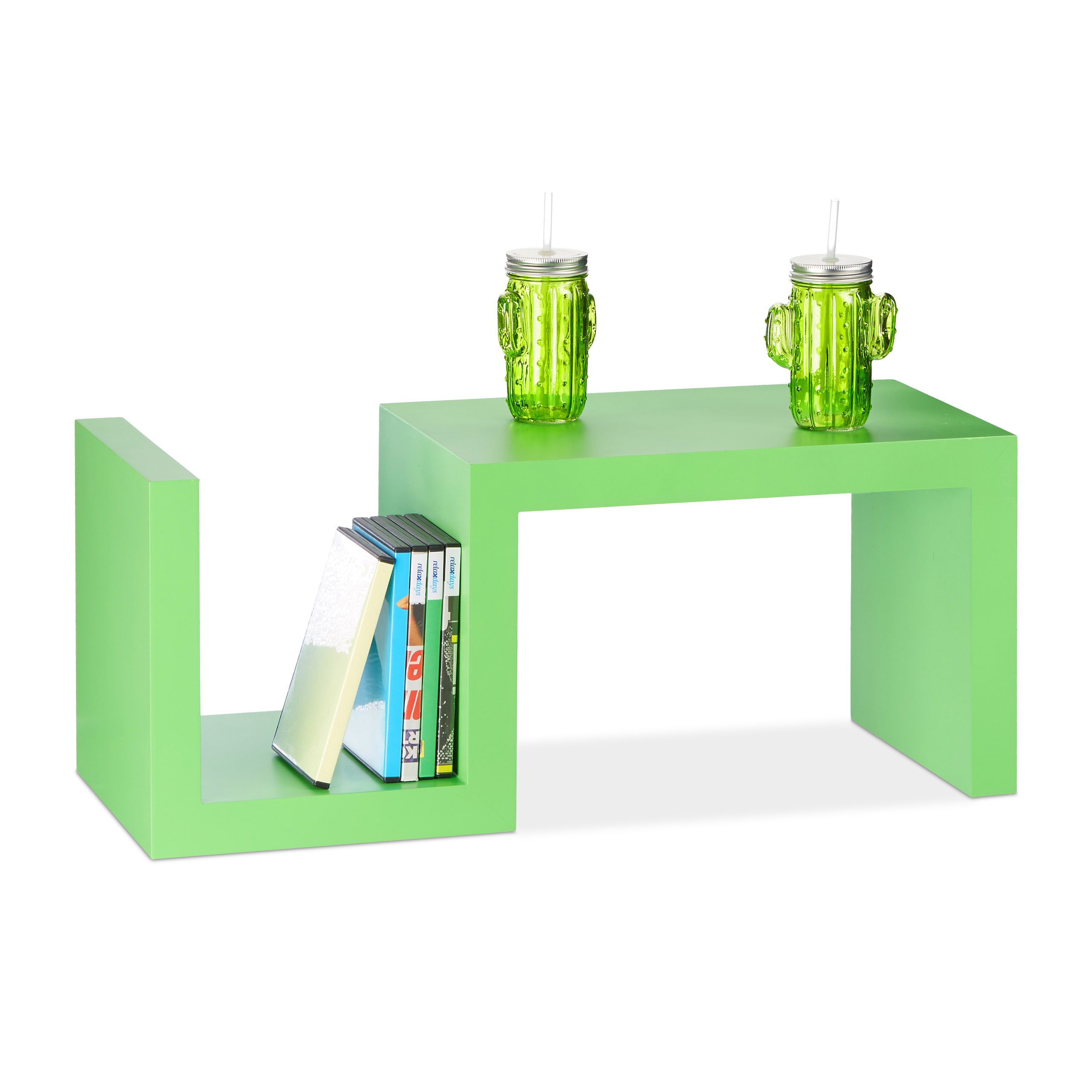 Relaxdays Retro Freestanding Bookcase, Wooden 3Tier Decorative Shelf