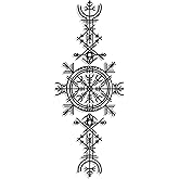 Xedatric Viking Wall Decor – Norse-Inspired Wall Art for Home & Outdoor, Viking Compass Design for Living Room, Bedroom, and Office(Black,40.2 * 15.7inch)