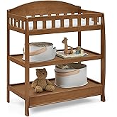 Delta Children Infant Changing Table with Pad, Chestnut