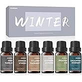 AmaKane Winter Fragrance Oil, Holiday Diffuser Oil Scents, Candle Scents for Candle Making, Soap Making Scents, Oud Vanille, Frosted Fir, Leather Almond and More Essential Oils 6x10ml