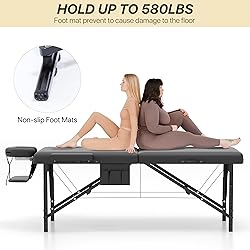 KCC Memory Foam Massage Table Premium Portable