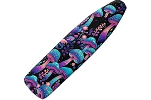 doginthehole Ironing Board Cover and Pad Standard Size 15x54 inch Extra Heavy Duty Thick Padding Cute Blue Cartoon Mushroom P
