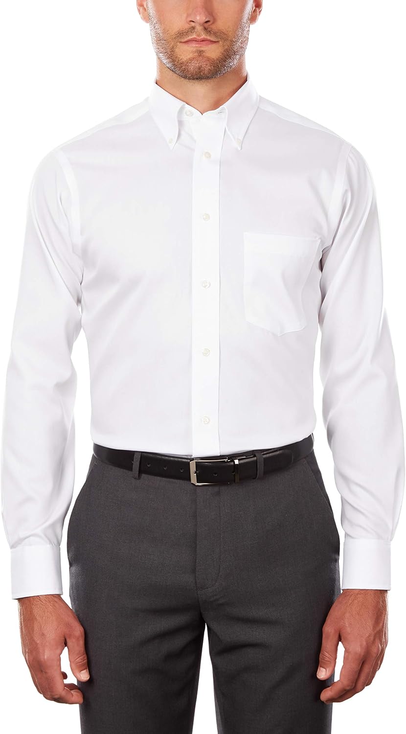 Eagle Men's TALL FIT Dress Shirts Non Iron Stretch Button Down Collar Solid (Big and Tall): Clothing