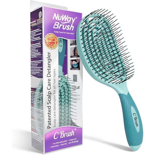 NuWay4Hair Junior C Haarbürste – Klein, Gebogen, Belüftet, Hitzebeständig Bis 180°C