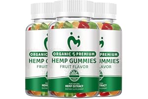 MOSRAY (3 Pack) Hemp Gummies 100% Natural Pure Extra Strength Organic Hemp Oil Extract Edible Vegan Low Sugar Hemp Gummy for Adults
