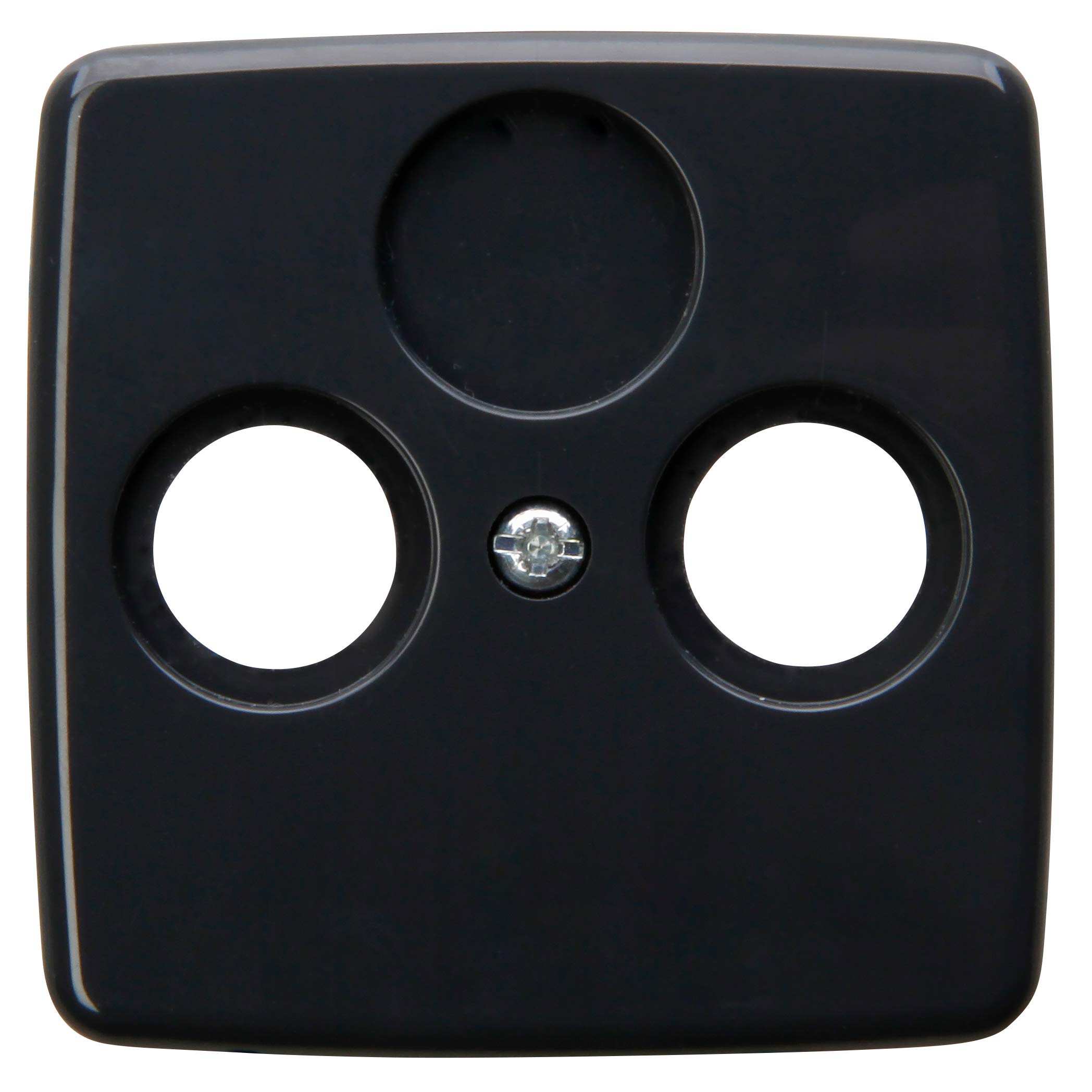 Kopp Cover for Antenna Socket TV/RF, Box Contents: 3 Screws (1 Each M3 x 13 mm, M3 x 16 mm, M3 x 25 mm), Suitable for All Common Manufacturer-Leading Manufacturers, Rivo Anthracite, 339315189