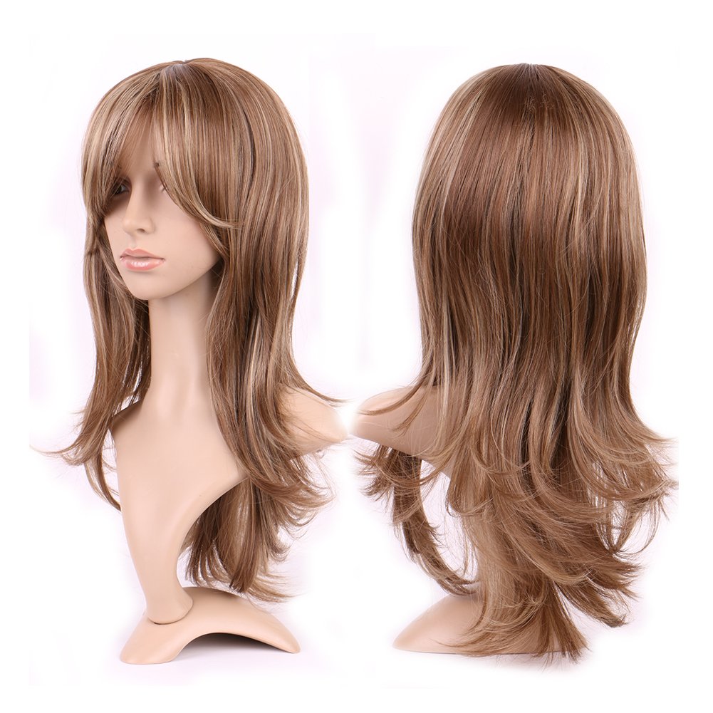 Buy Long Curly Synthetic Wig With Bang Japanese Kanekalon Fiber 15