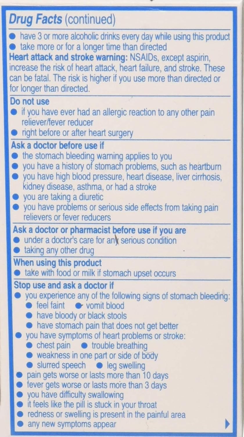 Aleve Back & Muscle Pain 50 Tablets (Pack of 2): Health & Personal Care