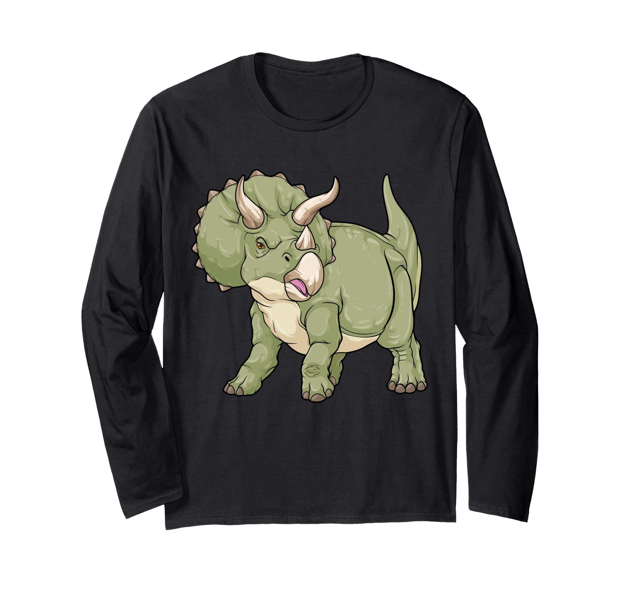 Triceratops Dinosaur Prehistoric Herbivores Dino Kids Boys Long Sleeve T-Shirt