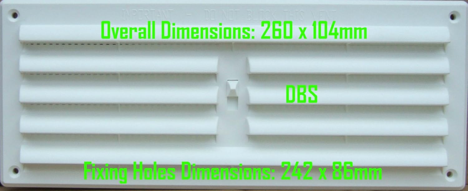 TIMCO Timloc 9x3 Plastic Internal Hit and Miss Grille Vent White White-9x3-Plastic