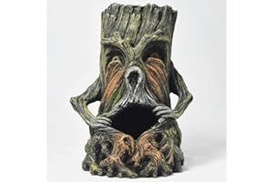 PTFJZ Fish Tank Decorations-Hollow Tree Trunk Aquarium Decorations Disney Aquarium Decorations for Betta Hideout Caves Large Aquarium Décor Thematic Ornaments