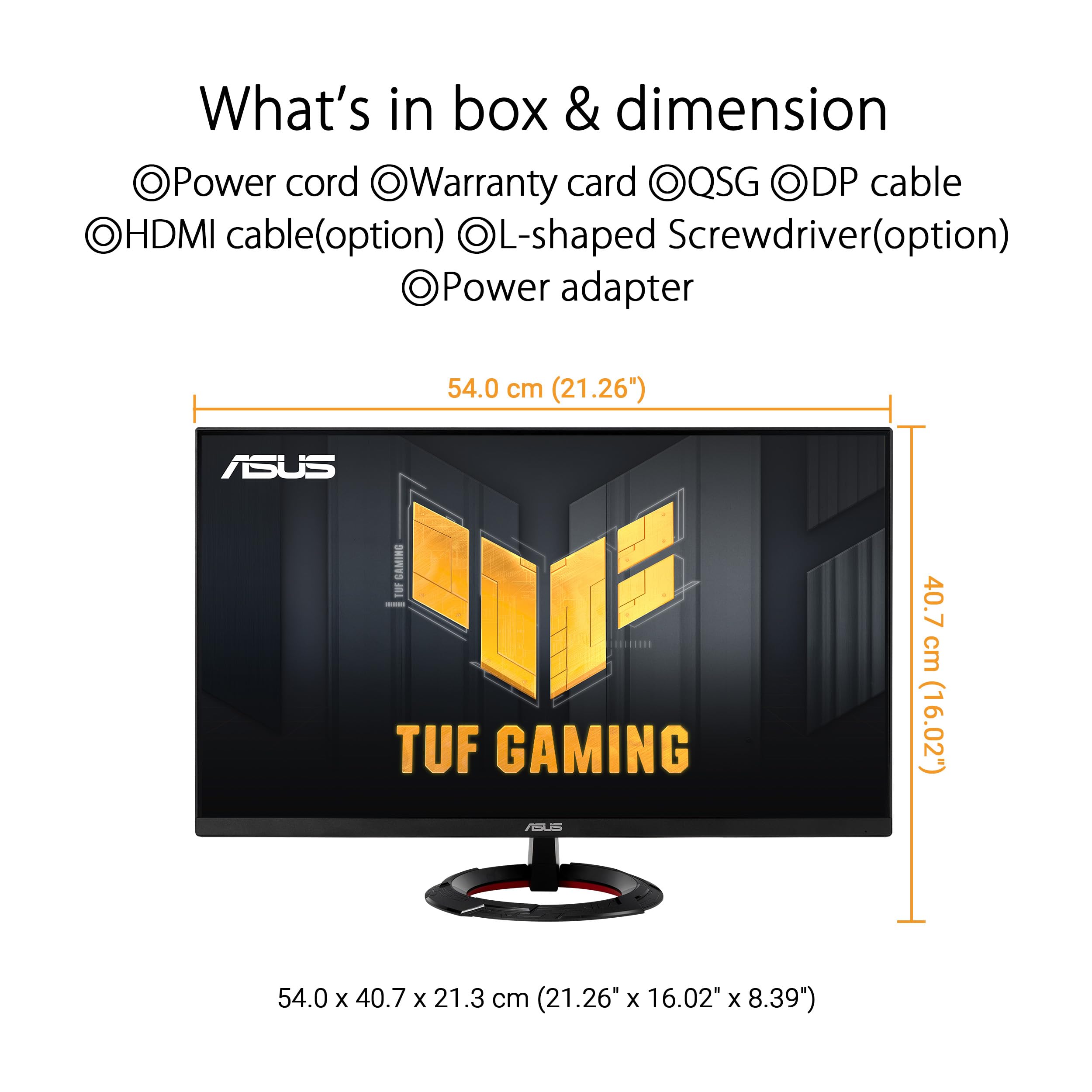 Asus Tuf Gaming Vg249Q3R Gaming Monitor – 23.8-Inch, Full Hd(1920X1080), 180Hz, Fast Ips, Extreme Low Motion Blur™, 1Ms (Gtg), Freesync™, Variable Overdrive, 100% Srgb - View 7