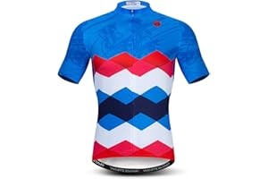 Weimostar Men's Cycling Jersey Short Sleeve Bike Clothing Multicolored Diamond