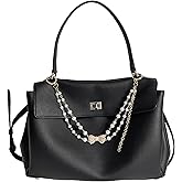 QTMY Pearl Chain Bow Boho Bag Charms Keychain for Handbag Purse Backpack Accessories for Bogg Bag,949