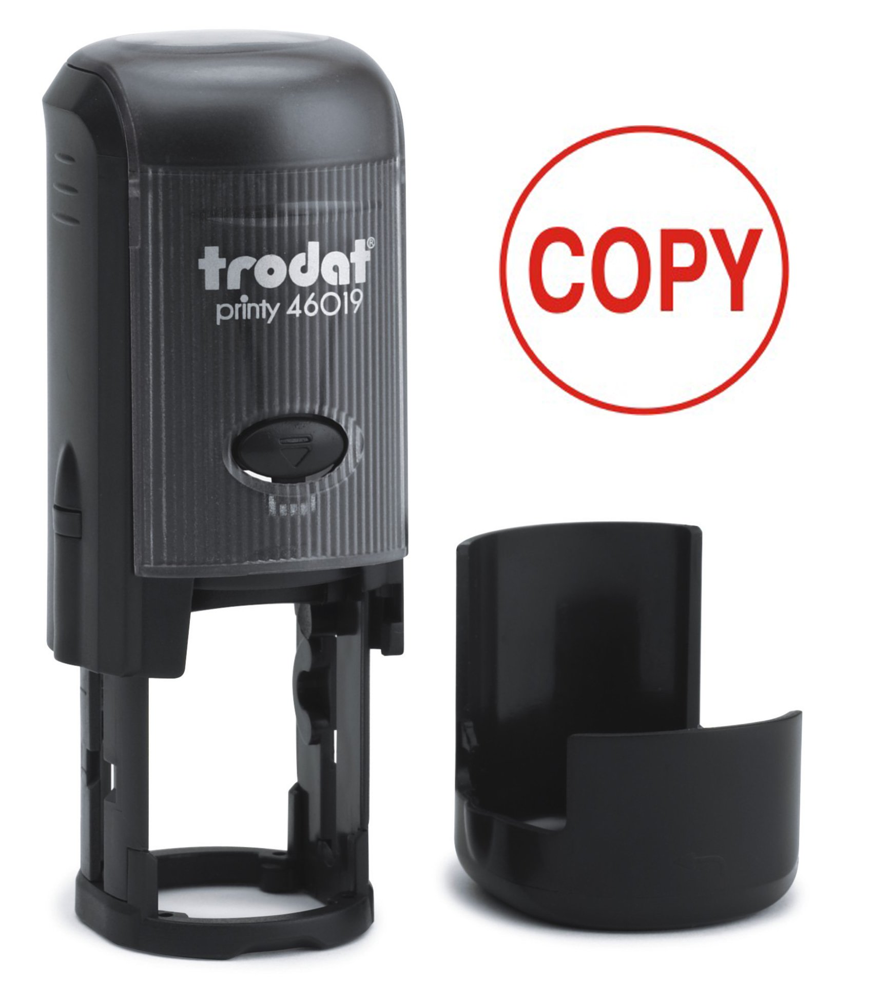 Trodat Printy Word Stamp Self Inking - Copy - Reinkable Red Ref 54290, Black, 38.5x36x73mm, 312678