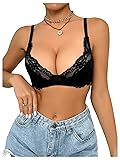 RoseSeek Women's Sheer Lace Underwire Bras Backless