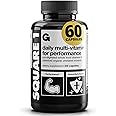 Gains in Bulk Square 1 Multivitamin and Mineral Supplement for Women and Men, Vitamins, Digestive Enzymes and Organic Minerals for Muscle Health, Performance and Immune Support, 60 Capsules