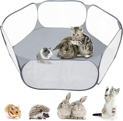 MAIKEHIGH Small Animal Playpen Pop Up Cage Tent 120x38 cm Portable