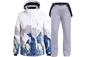 Women's Ski Snow Jackets and Pants Set Windproof Waterproof Snowsuit Warm Winter Snowboarding Insulated Coat