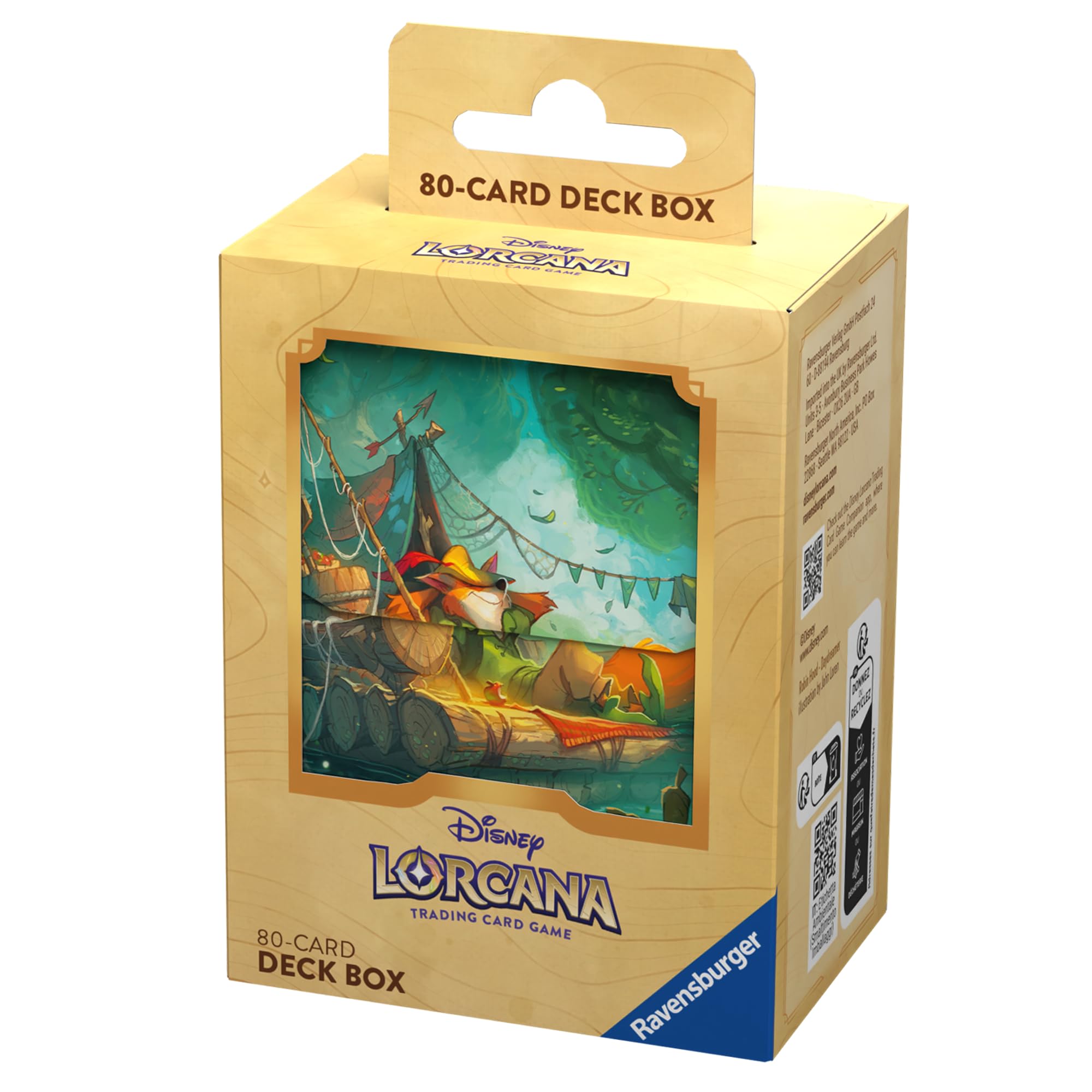 Ravensburger Disney Lorcana Trading Card Game for Adults and Kids Age 8 Years Up - Deck Box Robin Hood - Set 3: Into The Inklands - TCG Accessories