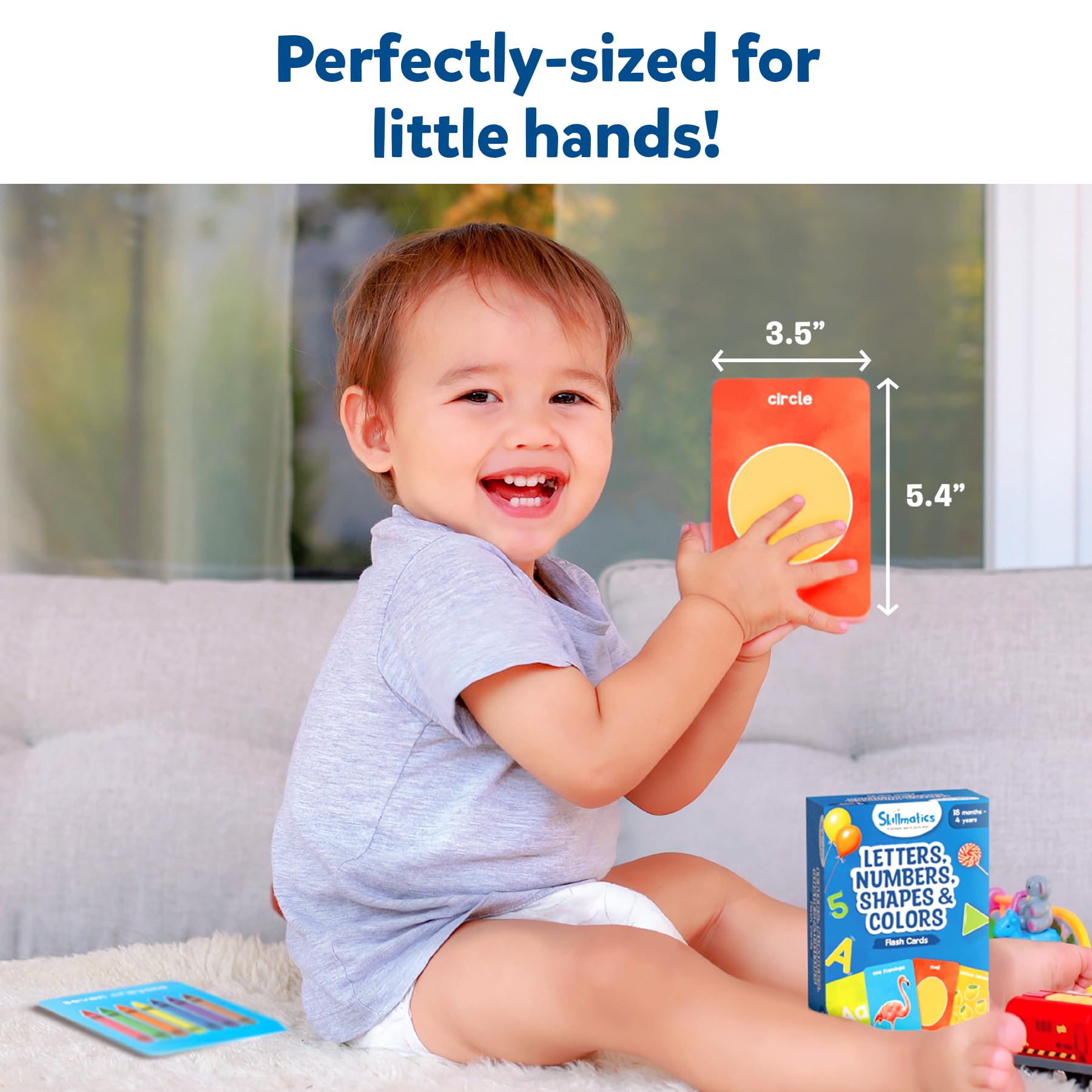 Skillmatics Thick Flash Cards for Toddlers - Letters, Numbers, Shapes & Colors, Montessori Toys, Preschool Learning Activities, Learning Aids, Gifts for Kids Ages 1, 2, 3, 4 Years
