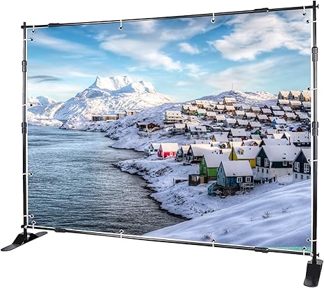 Voilamart 10ft X 8ft Backdrop Banner Stand Adjustable Step And