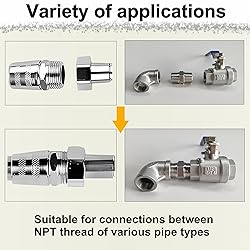 1" Male x 1" Male Hex Nipple Pipe Fittings, 304