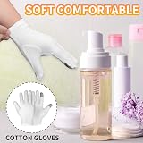 Sibba 3 Pairs Medium Touch Screen Moisturizing Gloves White Cotton view 5